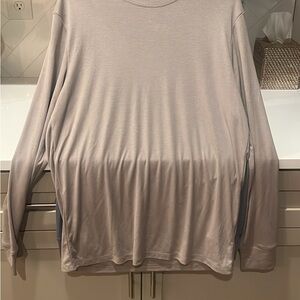 Theory Light Gray Long Sleeve Tee